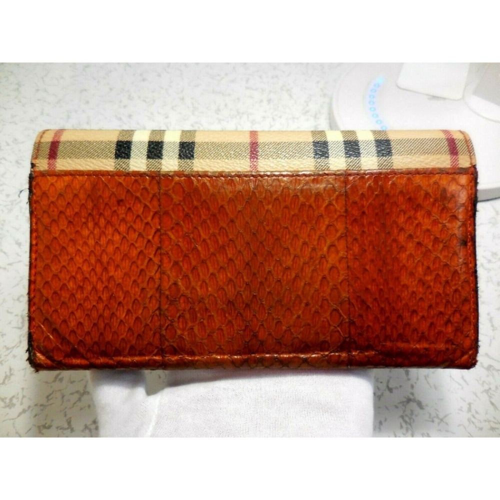 Burberry Python Skin Haymarket Wallet - Picture 2 of 8